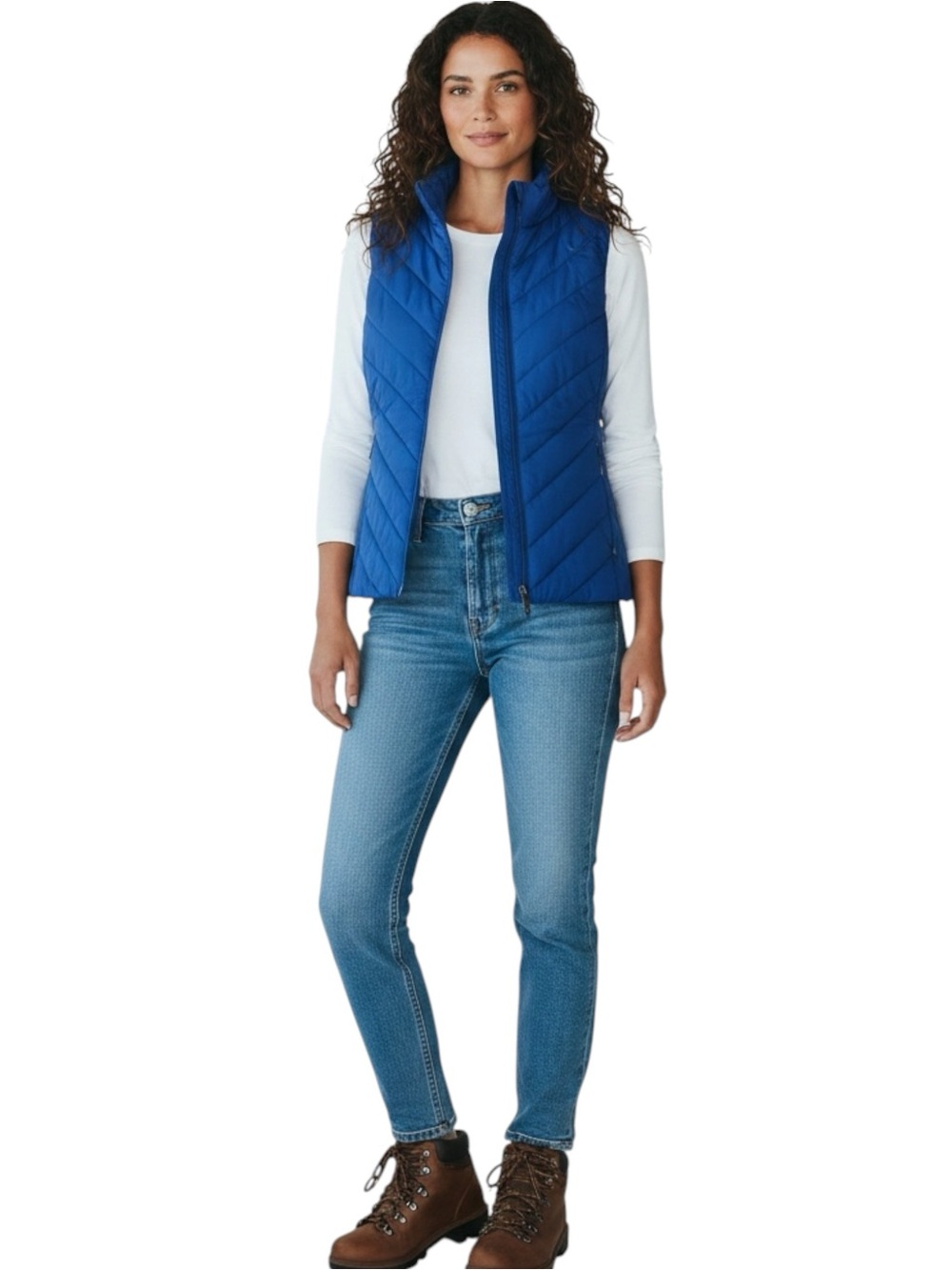 LANDS’ END Vibrant Blue Outerwear Puffer Vest in Size Medium (10-12) — WOW!!! - Picture 10 of 10
